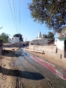 Due to accumulation of mud and dirty water in the main roads of Meghwal locality of village Dhandhan, people have difficulty in getting out.