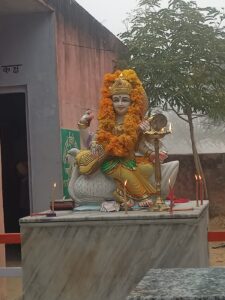 Life consecration of mother Sharde's statue in Govindpura government school with public help