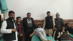 Voluntary blood donation and free medical camp organized at Nehra Hospital, Mandrela, more than 250 patients benefitted