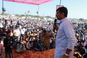 BJP leader Kailash Meghwal celebrated birthday in ancestral village's cowshed